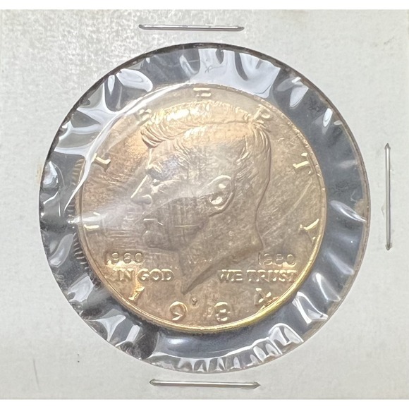 Kennedy Half Dollar 1984P 24k Gold Plated Coin Double Dated 1980‎ 1984 - Picture 2 of 2